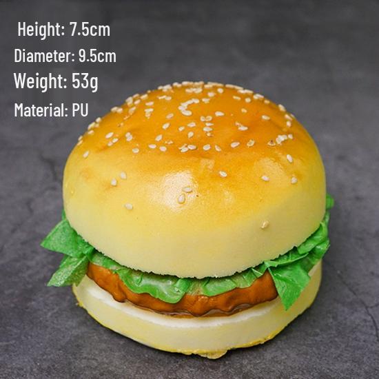 Fried Chicken and Snacks Fake Food Model: KFC-Style Props Set with Hamburger, French Fries, and Orleans Chicken Leg