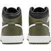 (GS) Air Jordan 1 Mid 'Black White Olive' Kids' DQ8423-092