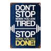 1pc Vintage Metal Gym Sign 8x12 Inch Motivational Wall Plaque for Home Gym Fitness