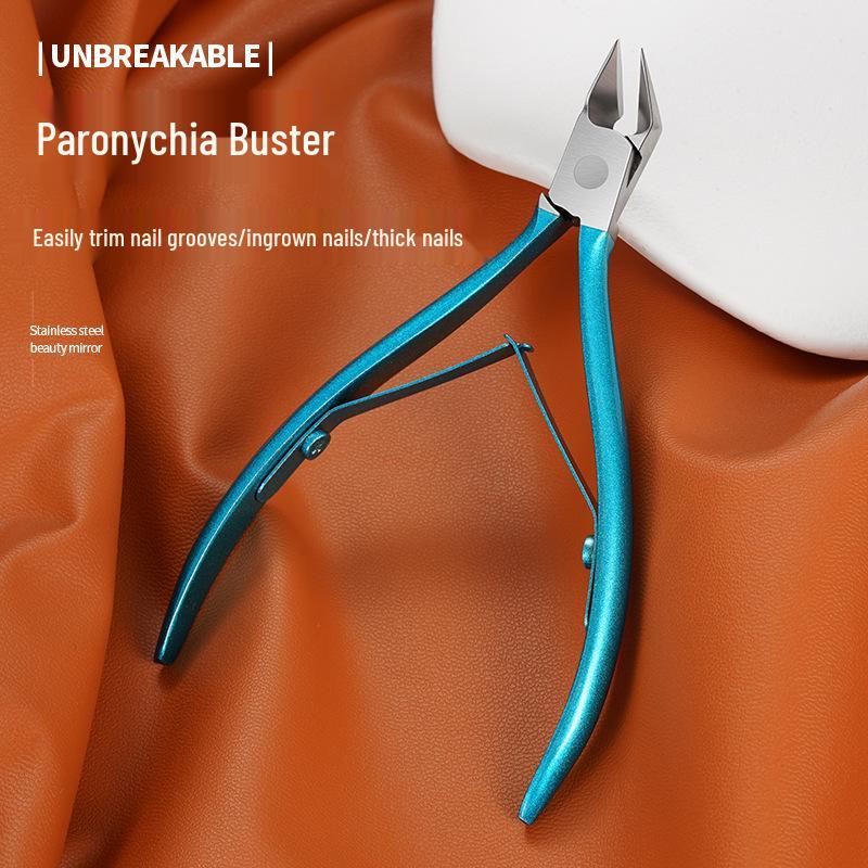 Schräger Edelstahl Zehennagelknipser für eingewachsene Nägel & Nagelhautschneider