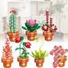 Exquisite Diy Mini Brick Plant Pot Model Kit Fun Plastic Building Blocks Toy