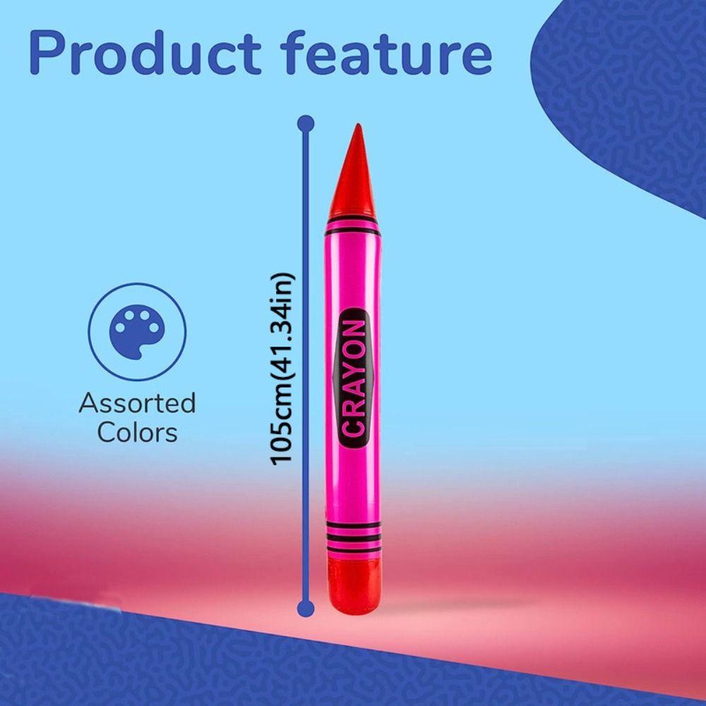 Hochwertiges aufblasbares PVC-Bleistift-Jumbo-Partygeschenk Neon-Buntstift Niedliche leichte Dekorationen Requisite