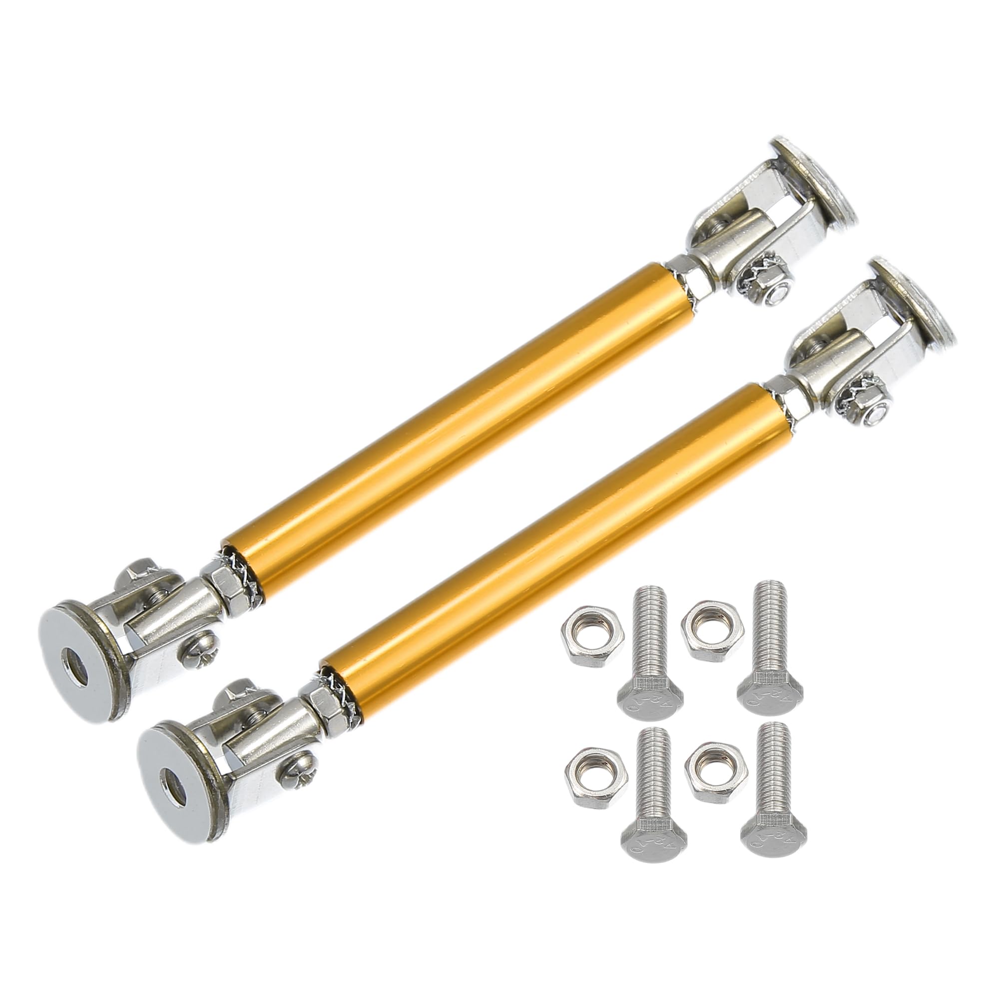 

ACROPIX Universal Adjustable Aluminum Alloy Car Front Bumper Lip Splitter Strut Rod Tie Support Bar 7.5mm-12.7mm 75mm Gold Tone 2pcs золотой