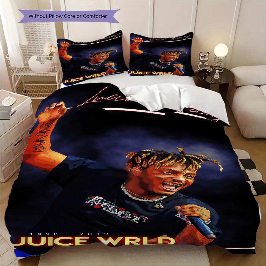 Juice Wrld Legacy Music Impact Threepiece Set 1 Duvet Cover 2 Pillowcase Without Core Soft And Comfortable Christmas Birthday Gift