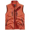 Men's Spring/Fall Outdoor Casual Vest for Middle-Aged and Older Men: Loose-Fitting, Plus-Size, Zipper-Pocket Jacket