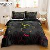 Geometric Duvet Cover Multicolor Honeycomb Hexagon Bedding Set Geometric Theme Metal Texture Streamline Polyester Qulit Cover