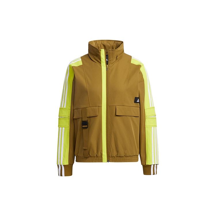 (WMNS) adidas Str Jkt Warm Training Sports Storage Simple Hooded Fleece Lined Jacket Yellow Women s GP0623 L