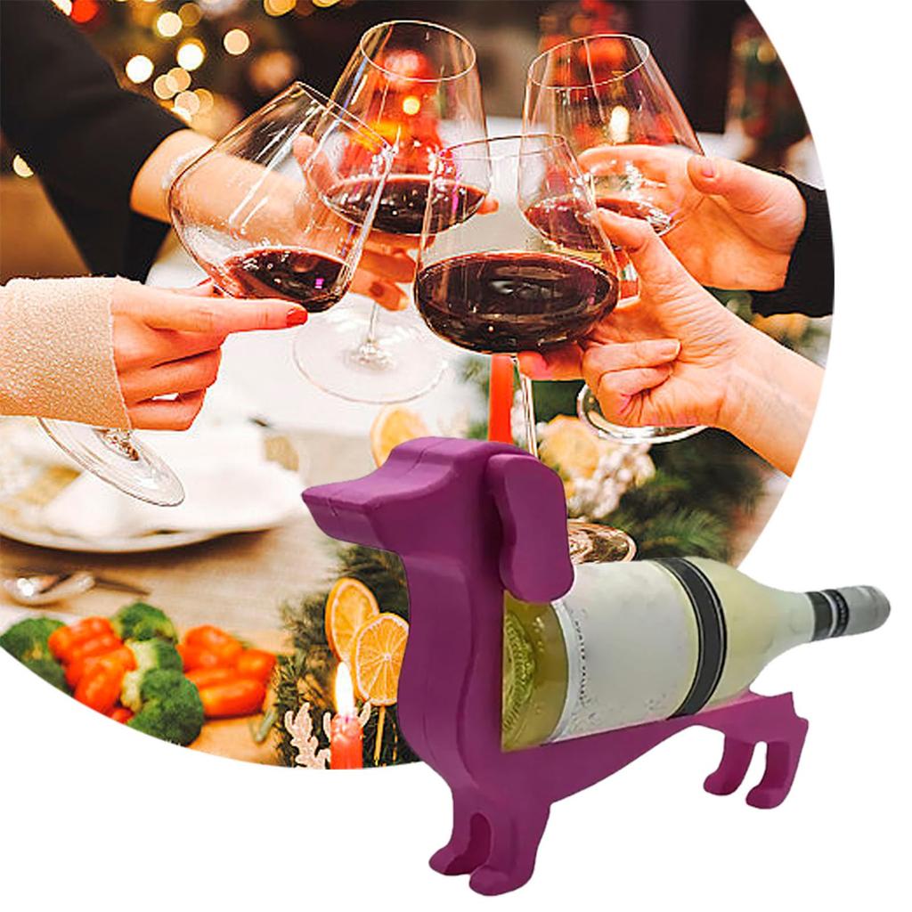 Creative Dachshund Wine Bottle Holder Wine Beverage Storage Rack For Bar Home Wine Bottle Rack Practical Decorative Sausage Dog