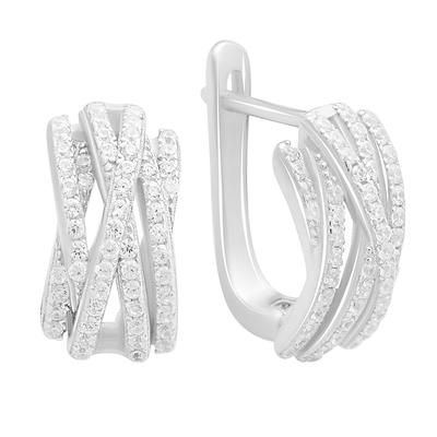 Silver Earrings with Cubic Zirkonia (2199373)