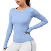 Women's Seamless Long Sleeve Yoga Top – Comfortable, Breathable, Tight-Fitting, Slimming Fitness Wear