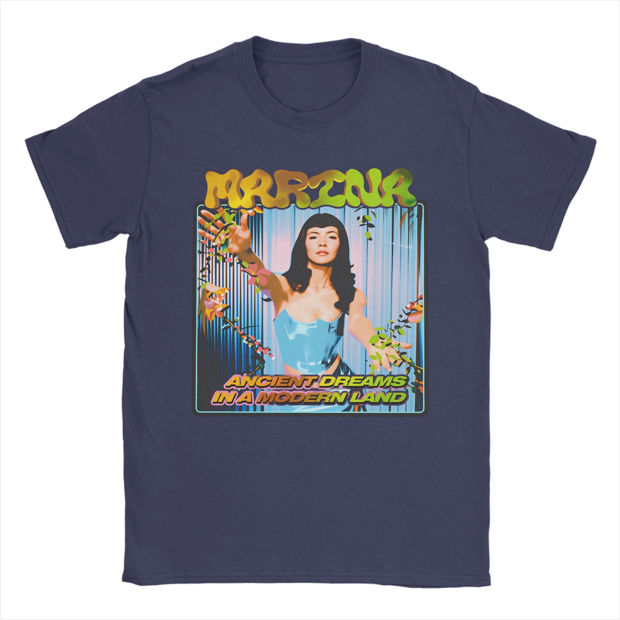 

Marina Ancient Dreams In A Modern Land Girls Pure Cotton TShirt For Men Beach Round Neck Novelty Shirt Big Size Wholesale Tops 4XL