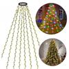 280/400L LED String Light Christmas Tree Waterfall Warm White & Colorful String Lights For Home Party Christmas Holiday Ambient Indoor Lights Decor