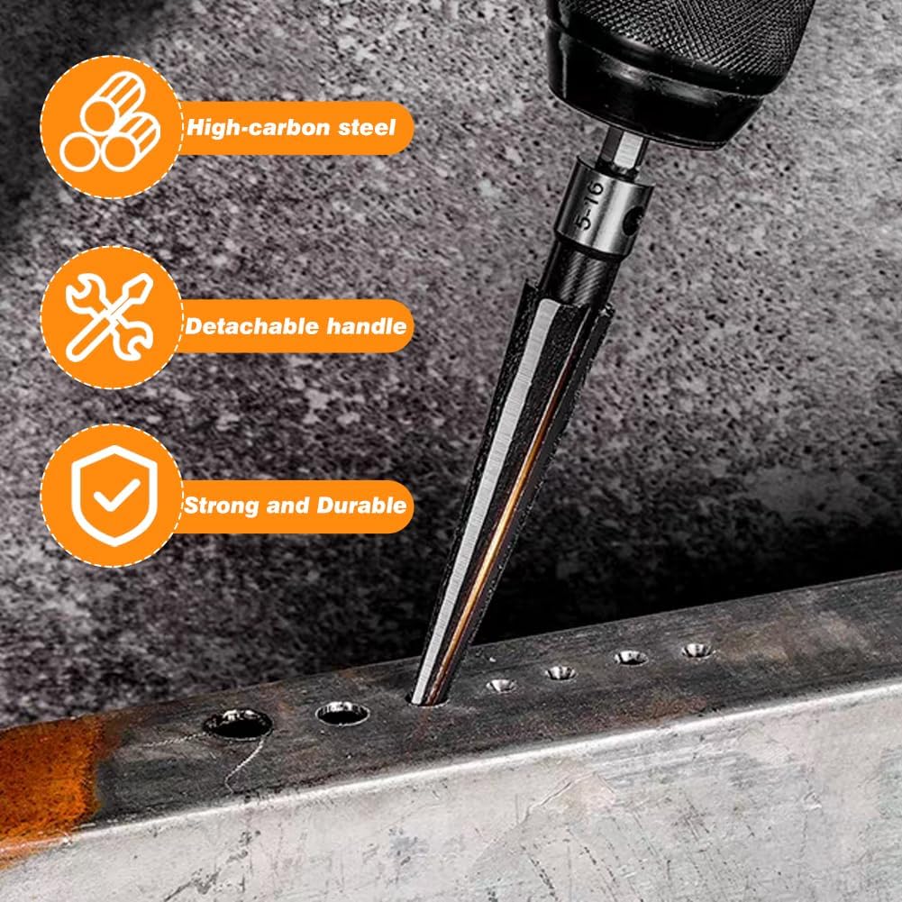 3-13/5-16mm výstružník otvoru pro kolík kobylky, sada výstružníků s T-rukojetí, kuželový výstružník, ruční výstružník s T-rukojetí pro otvor pro kolík kobylky