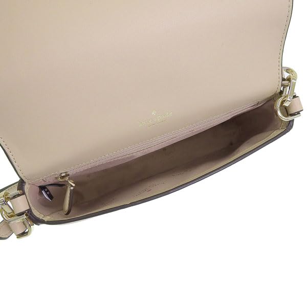 Kate Spade Multicolored Lena Colorblock Small Flap Crossbody KH792 Outlet Women's Bag, (Lightsand/Beige), Brand.
