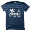 Funny "Zombies Hate Fast Food" Zombie Joke T-Shirt M5698