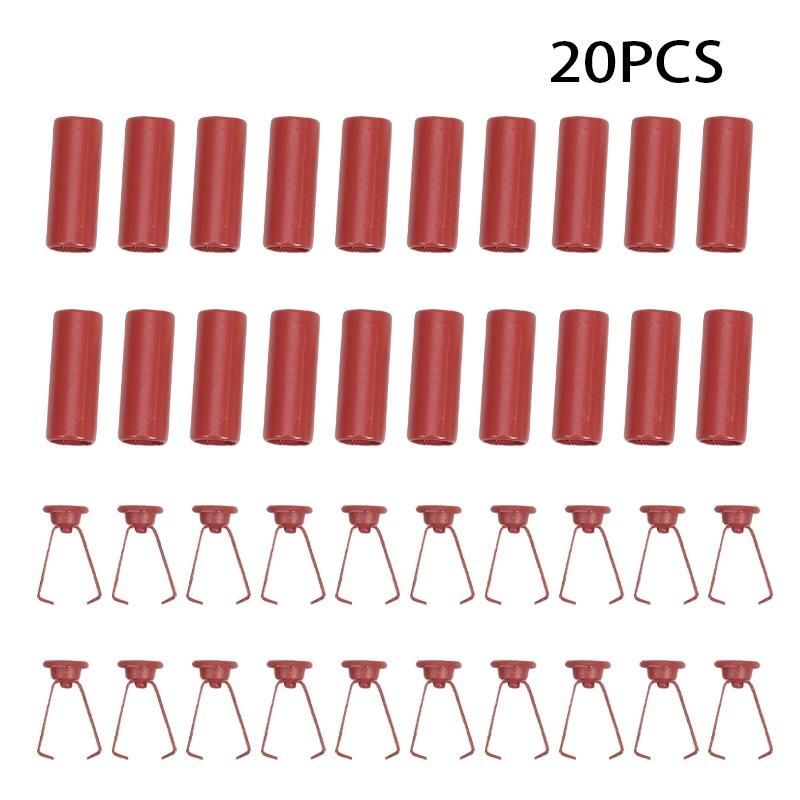 20 Sets Metal Rope Ends Stopper Button Cord End Lock Cap Hanging Bell Buckle DIY Bag Shoes Garment Lanyard Accessories