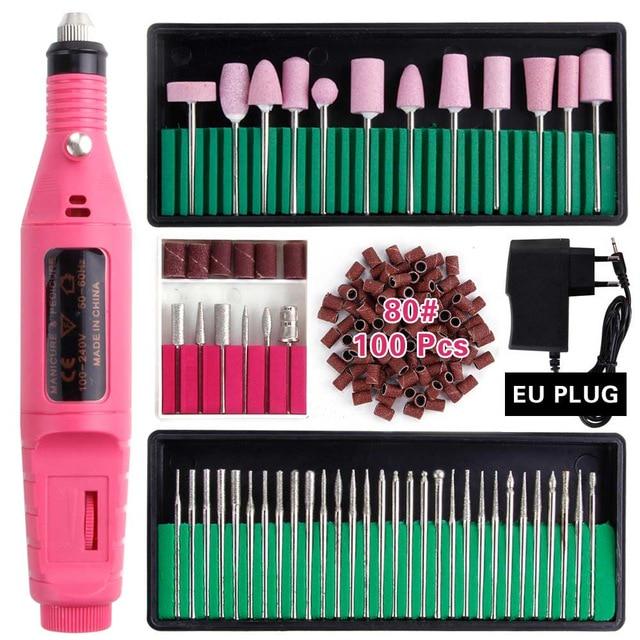 Professionelles Maniküre-Maschinen-Set, Nagelbohrer, Keramik-Fräser, Gel-Nagellack-Entferner, Frieze
