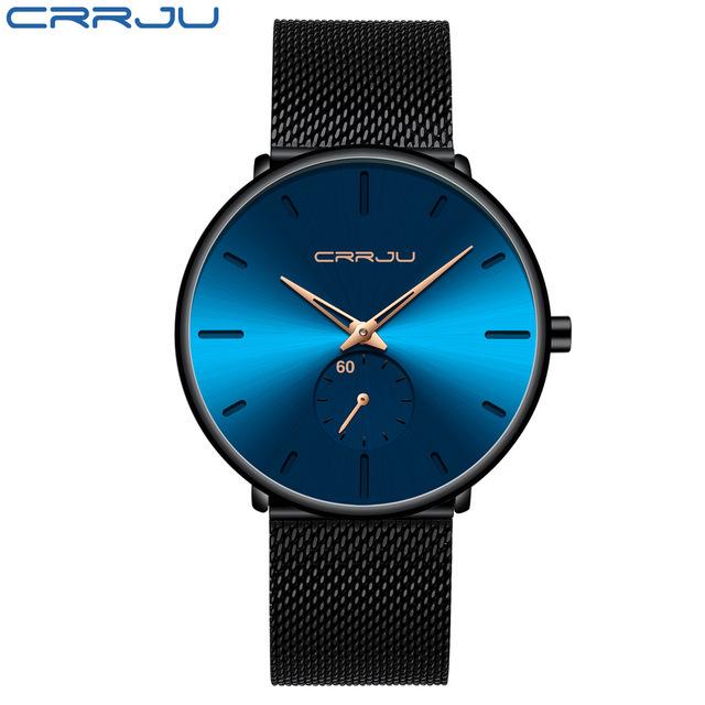 CRRJU 2150 Unisex Wasserdichte Mesh-Band Ausdrucksuhr