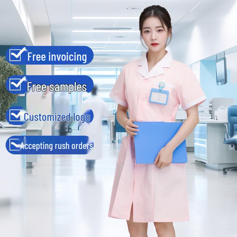 Short Sleeve Nurse & Doctor White Coat Uniform