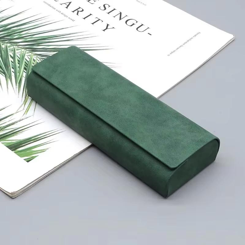 1/2pcs Simple Leather Eyewear Case Optical Retro Myopia Glasses Sunglasses Storage Box Fashion for Men and Women