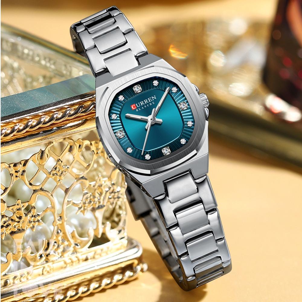 Elegant Women Wristwatch Waterproof Luminous Watch Ladies Stainless Steel Quartz Square Dial Women's Watches