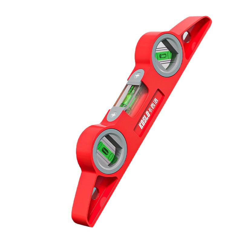 High-Precision Magnetic Torpedo Spirit Level with Ruler, Thickened and Drop-Proof Aluminum Construction