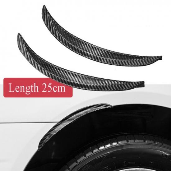 2PCS Carbon Fiber Strip Car Fender Flares Mud Flap Splash Guards Arch Wheel Lip