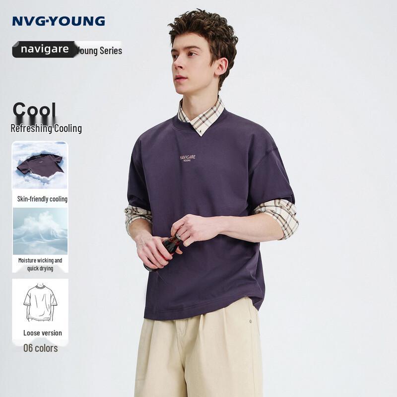NVG·YOUNG Men's Cooling Round Neck Short Sleeve Tee
