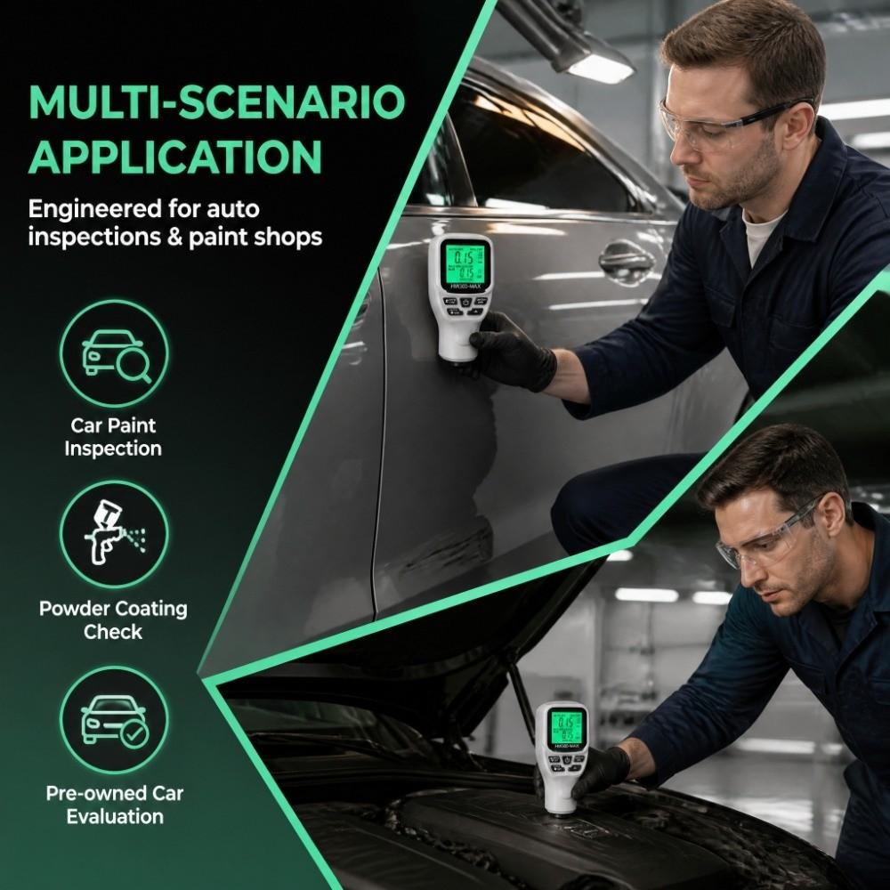 Portable Handheld Coating Thickness Meter Paint Depth Meter For Automotive Paint