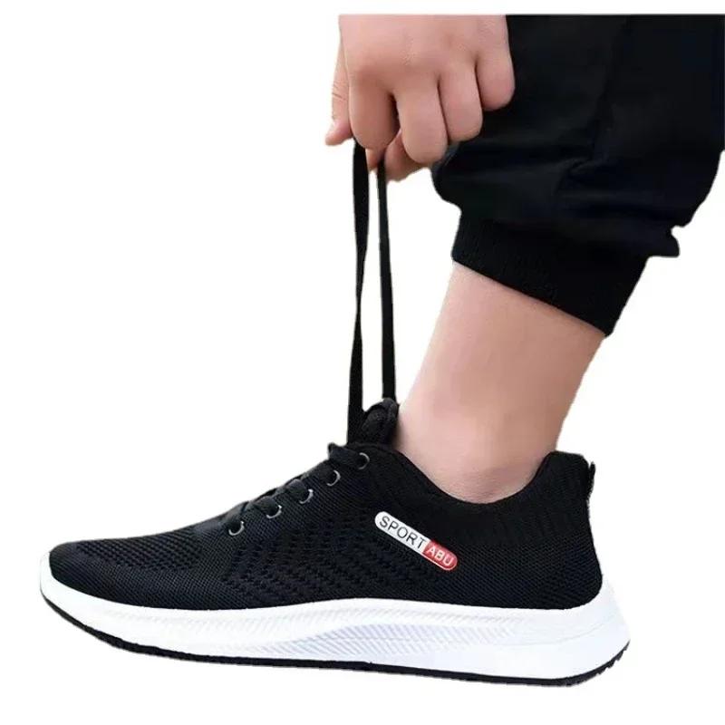 2026 Summer New Sneakers Shoes for Men Lightweight Breathable Running Walking Male Footwear Soft Sole Lace-up Running Shoes