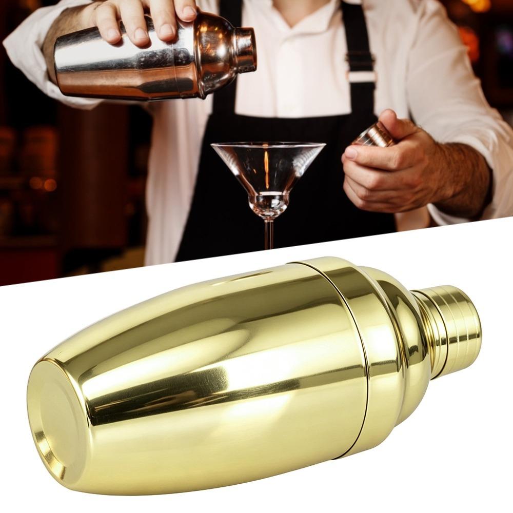 Polished Electroplated Finish Drink Shaker Stainless Steel Bartender Kit Cocktail Shaker Home