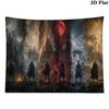 Bloodborne Wall Tapestry Aesthetic Wall Hanging Printed Fabric Blanket Decorative Tapestries for Bedroom Living Room Home Decor
