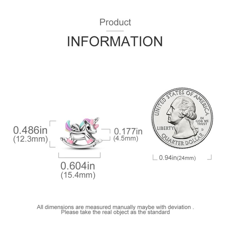 Charms Copperdreamy Unicorn Rocking Chair Beads Fit Charms Plataoriginal Bracelet Beads Women Jewellery Making Diy