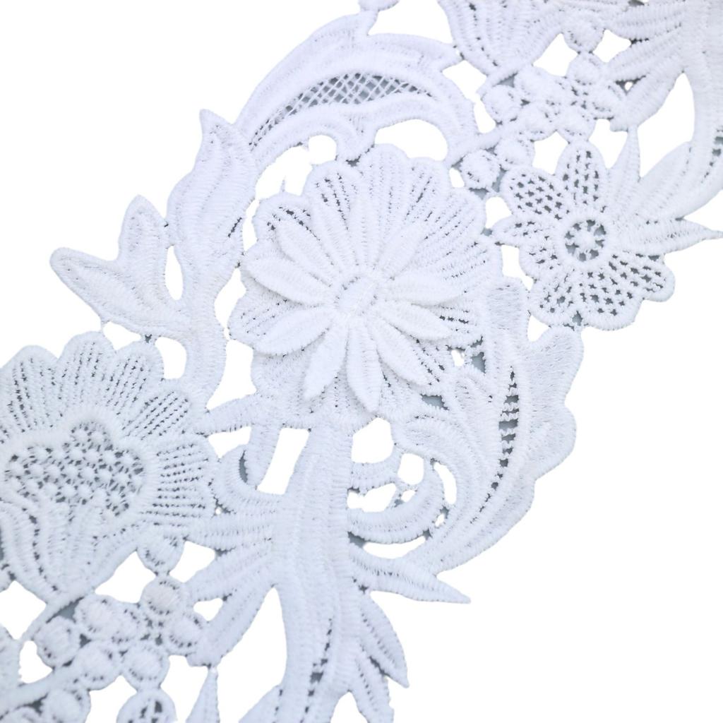 Clothing Three-Dimensional Hollow Double-Layer Embroidery Lace Milk Silk, White Lace Home Accessories Diy Accessories