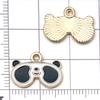 30 Mixed Black & White Enamel Panda Charms for DIY Jewelry