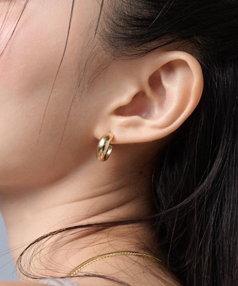 Lloyd Yellow Timeless Volume Hoop Pin 14K Gold Pin Earrings Lleb23342S