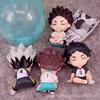 4pcsSet Anime Haikyuu Sleeping Shoulder-To-Shoulder Q Version 3rd Generation Gashapon Toy Figures Desktop Decoration Doll Gifts