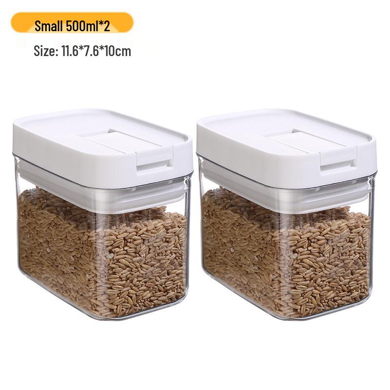 Rectangular Airtight Food-Grade Noodle Storage Jar for Kitchen