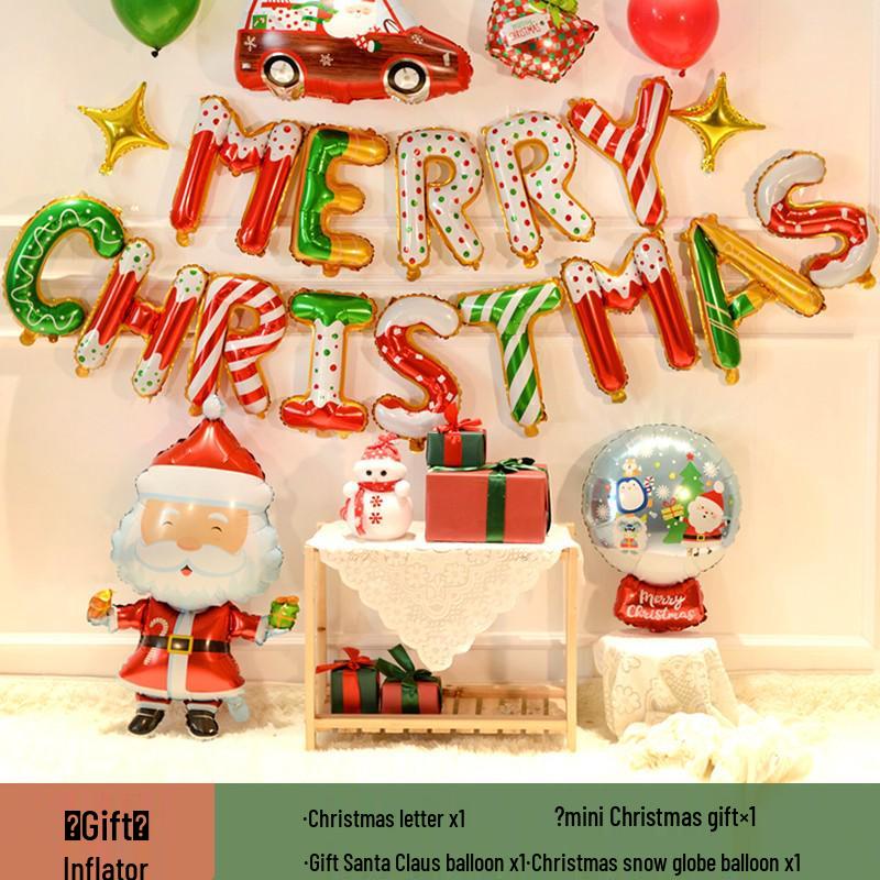 Christmas Letter Balloons for Storefronts, Kindergartens, Parties & Event Decorations