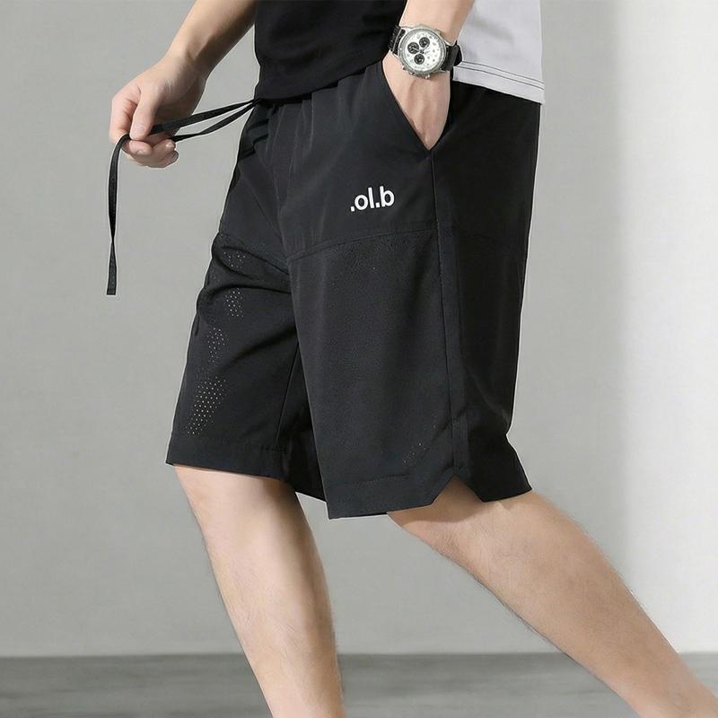 Taglie Forti 6XL-12XL Moda Estiva Pantaloncini Sportivi Neri da Uomo Abbigliamento Vita Elastica Casual Traspiranti Pantaloncini Oversize