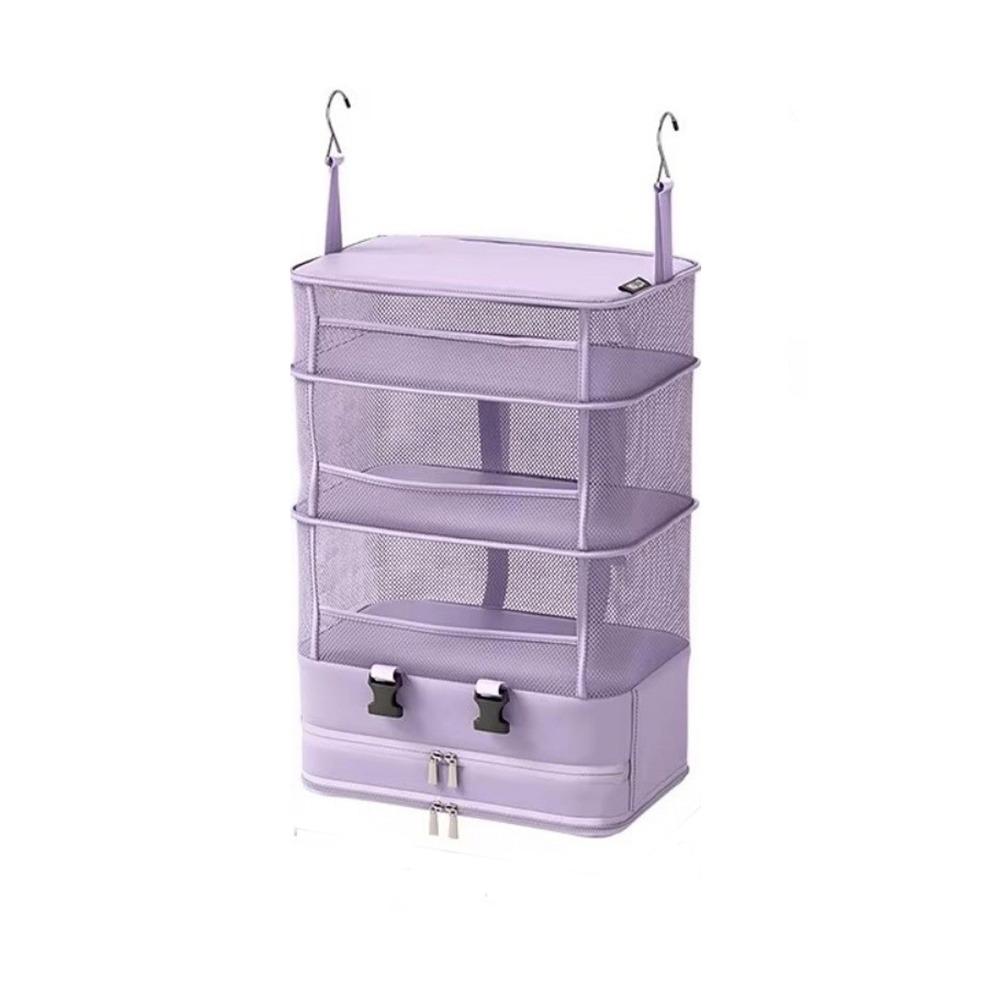 Large Capacity Underwear Storage Hanging Bag Foldable Clothing Organizer Business Trip фиолетовый