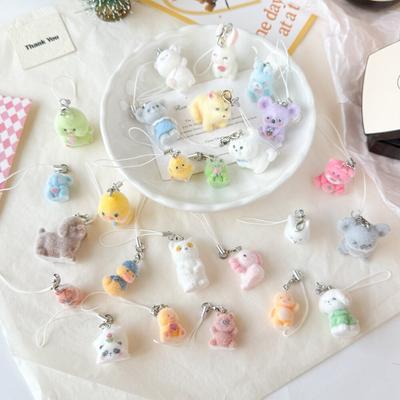 Schattige Pluche Dieren Zijn Boos, Sleutelhanger met Klein Konijn, Pluche Auto Hanger, Mobiele Telefoon Ketting, Tas Hanger voor Vrienden
