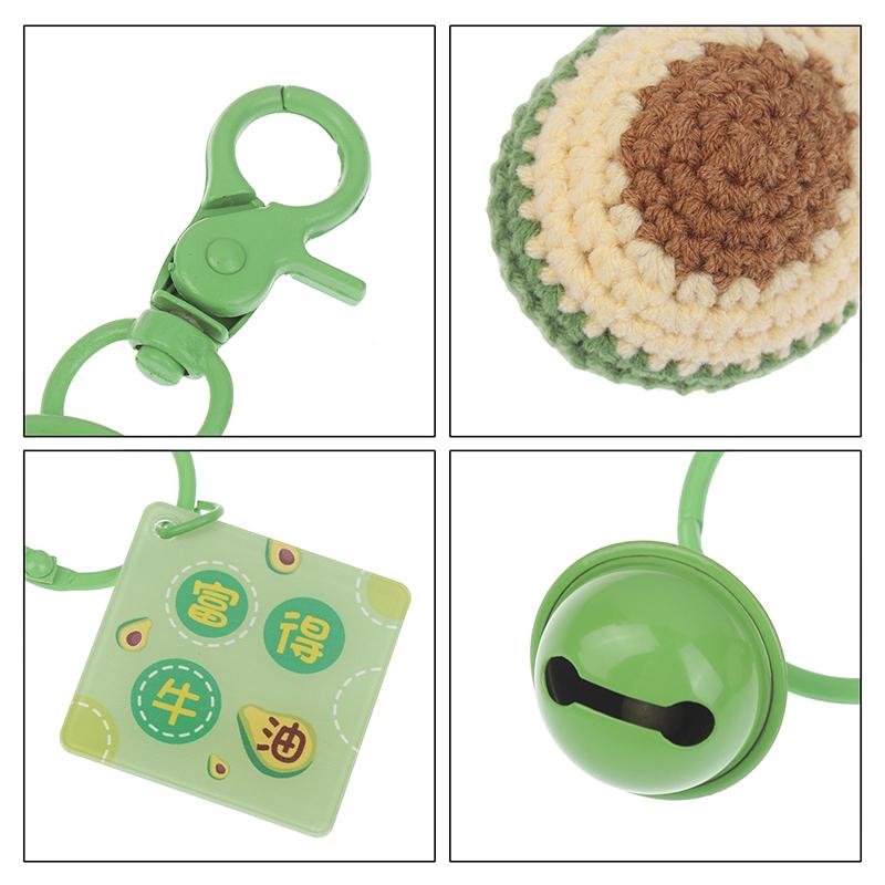 Avocado Lavorazione a Uncinetto di Lana Frutta Ciondolo Portachiavi Per Insegnante Regalo Simbolico Compagno Regalo a Mano Accessori Regalo Ingrosso