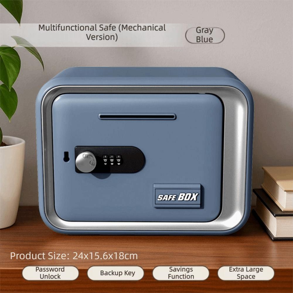 Password Lock Mini Safe Box Coin Bill Slot Cash Can Funny Mini ATM Children Savings