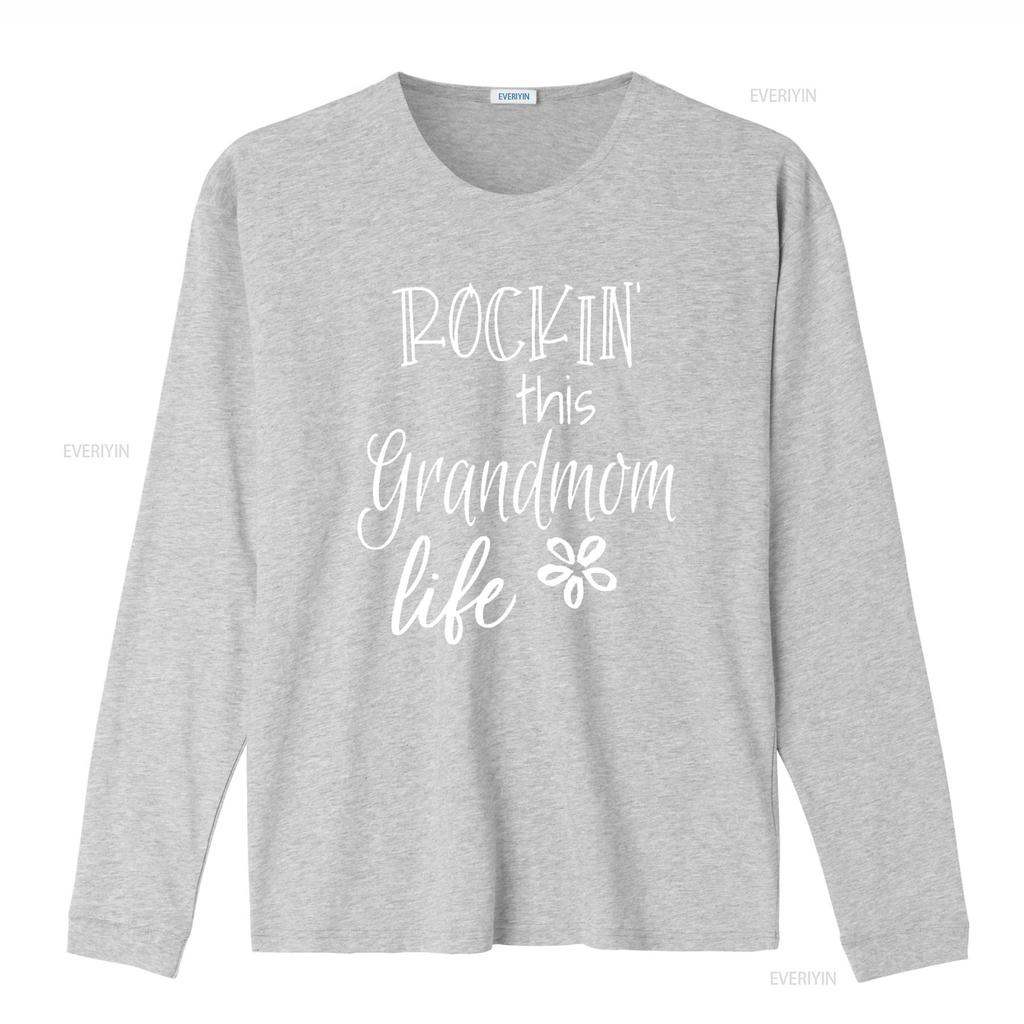 Rockin This Grandmom Life Special Grandma T Shirt Vintage Washed Casual Versatile Streetwear Graphic Unisex Stretched Stylish