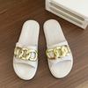 Fashion Fashion Internet Celebrity Korean Version of Summer Outer Slippers Women Thick Bottom One-word Drag Non-slip Beach Cool Slippers