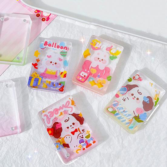 Card Brick Thickened Magnetic Suction Place Photos Gradient Colors Oblong Shape DIY Pictures Transparent See-through Photo Ornament Students Gift
