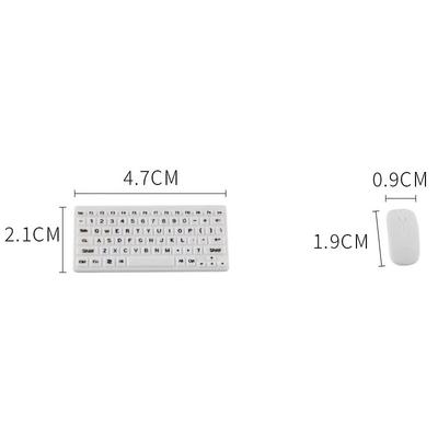 1/12 Scale Dollhouse Study Room 1Set Mini Computer Mouse Keyboard Miniature Simulation Model For Miniature Furniture Accessories