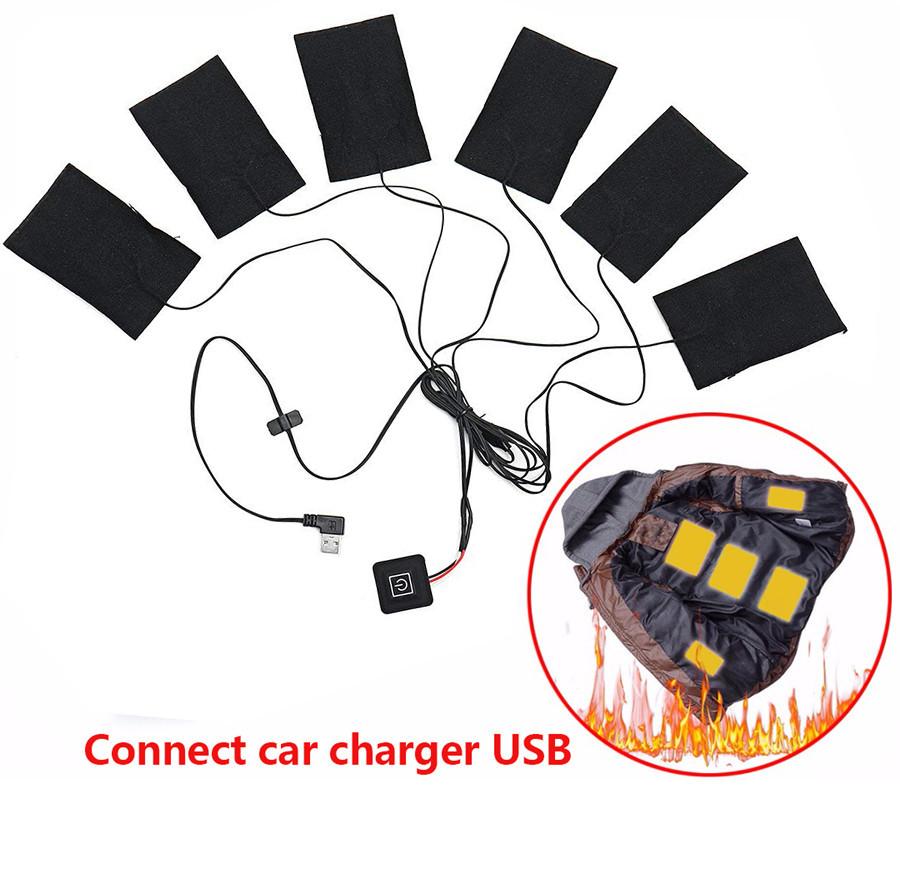 1 Set Electric Heating Pads 8.5W Driving in Winter Thermal Clothes Warmer Heated Jacket Mobile Warming Gear Switch For DIY Heated Clothing