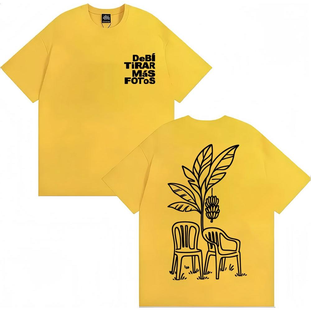 Limted Bad Bunny Debi Tirar Mas Fotos DTMF T-shirt 90s Vintage Fashion Hip Hop T Shirt Men Cotton Oversized T-shirts